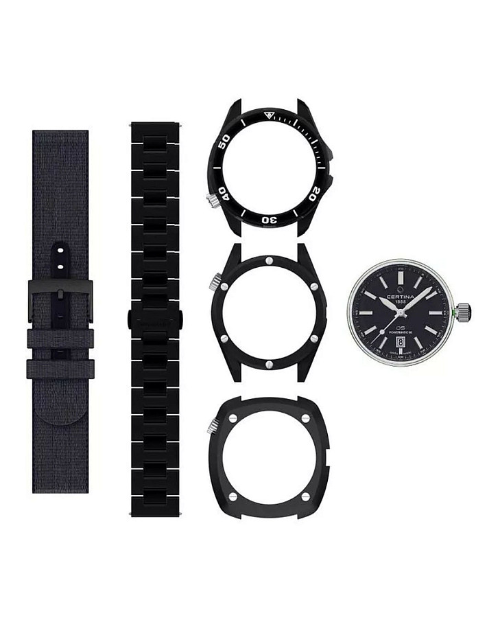 Часы Certina DS+ C041.407.39.051.00 — черный, сталь металл