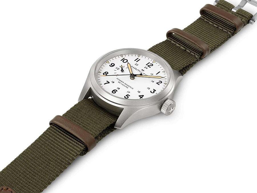 Часы Hamilton Khaki Field Mechanical Power Reserve 40mm H69509910 — металл сталь, Швейцария