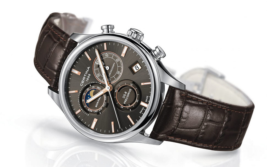 Часы Certina DS-8 Chronograph Moon Phase C033.450.16.081.00 — кожаный, мужские