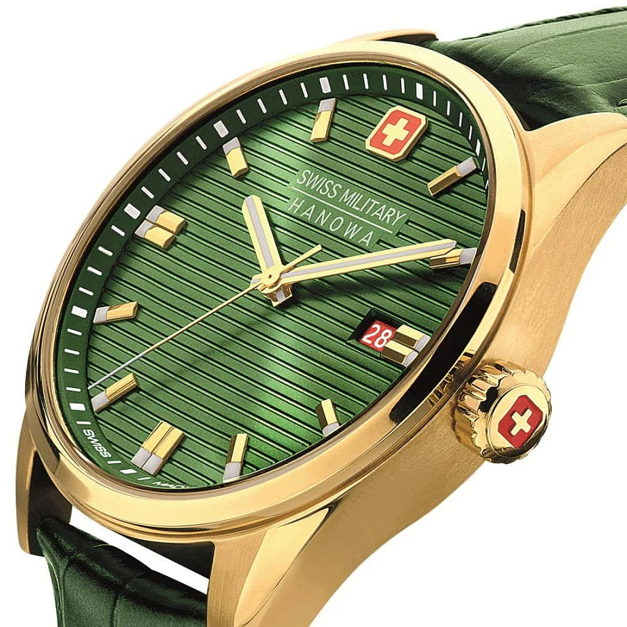 Часы Swiss Military Hanowa Roadrunner SMWGB2200111 — мужские, зеленый