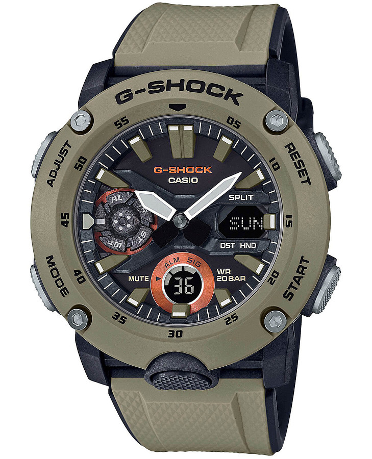 Часы Casio G-Shock GA-2000-5A — мужские, черный