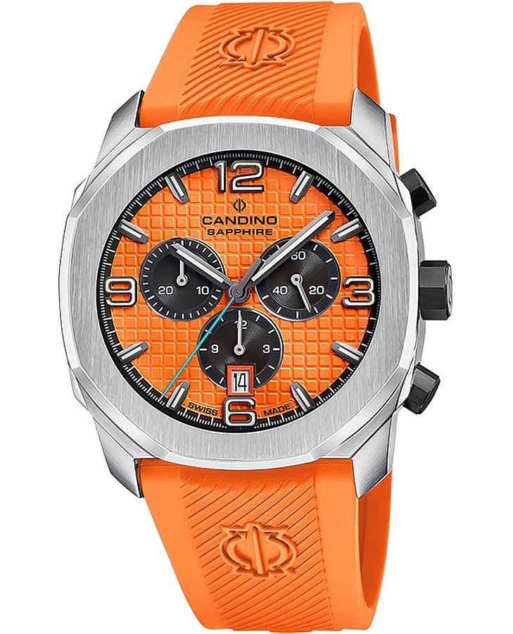 Часы Candino Gents Sport C4774/2 — мужские, оранжевый