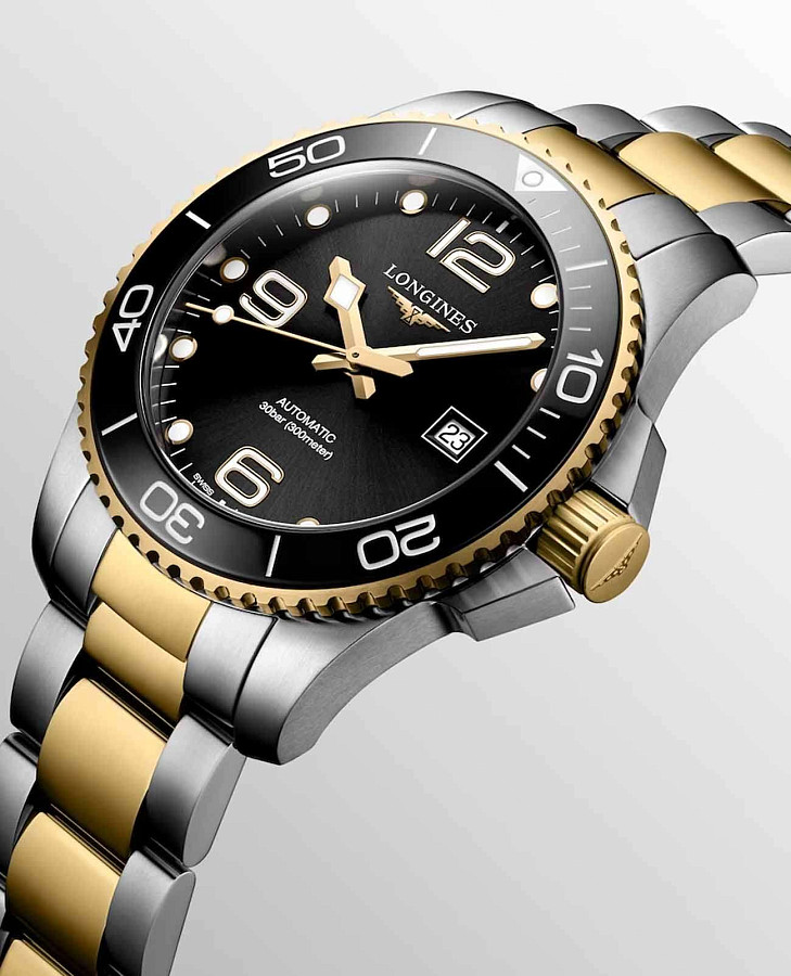 Часы Longines HydroConquest L3.782.3.56.7 — мужские, двухцветный