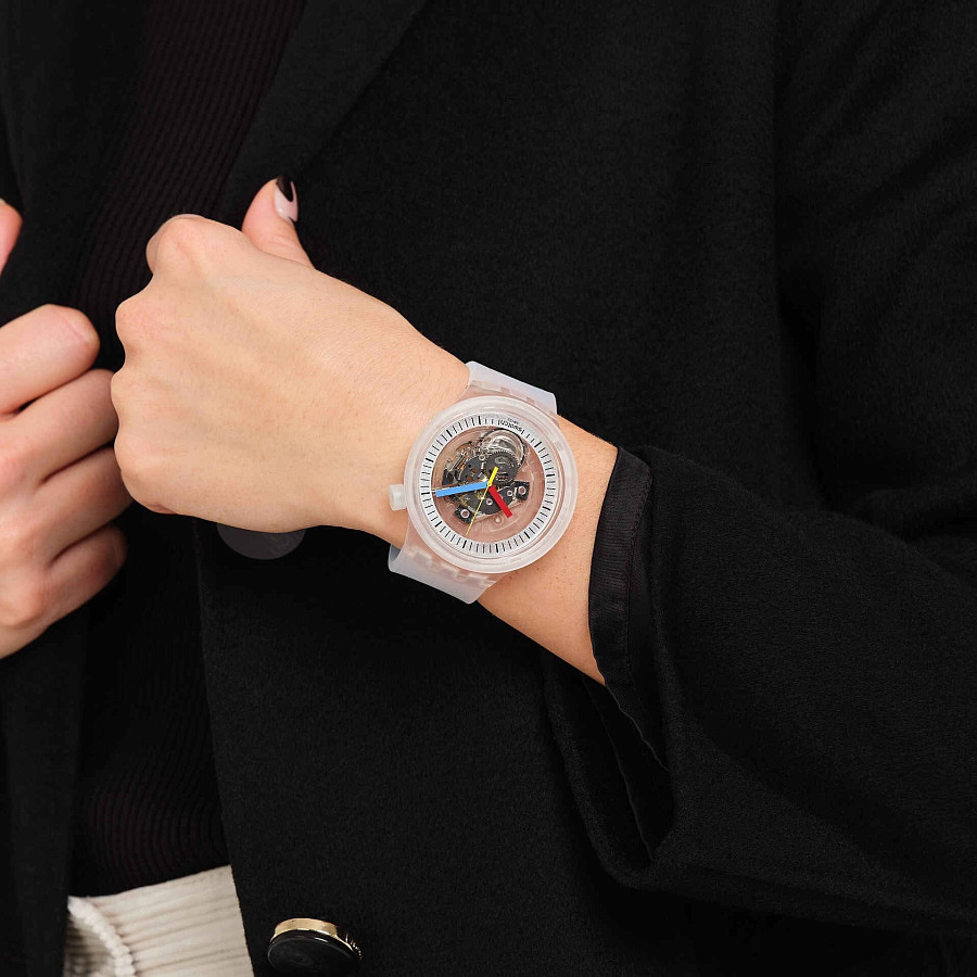 Часы Swatch Big Bold Lacquered SB01K100 — кварцевые, Швейцария, мужские