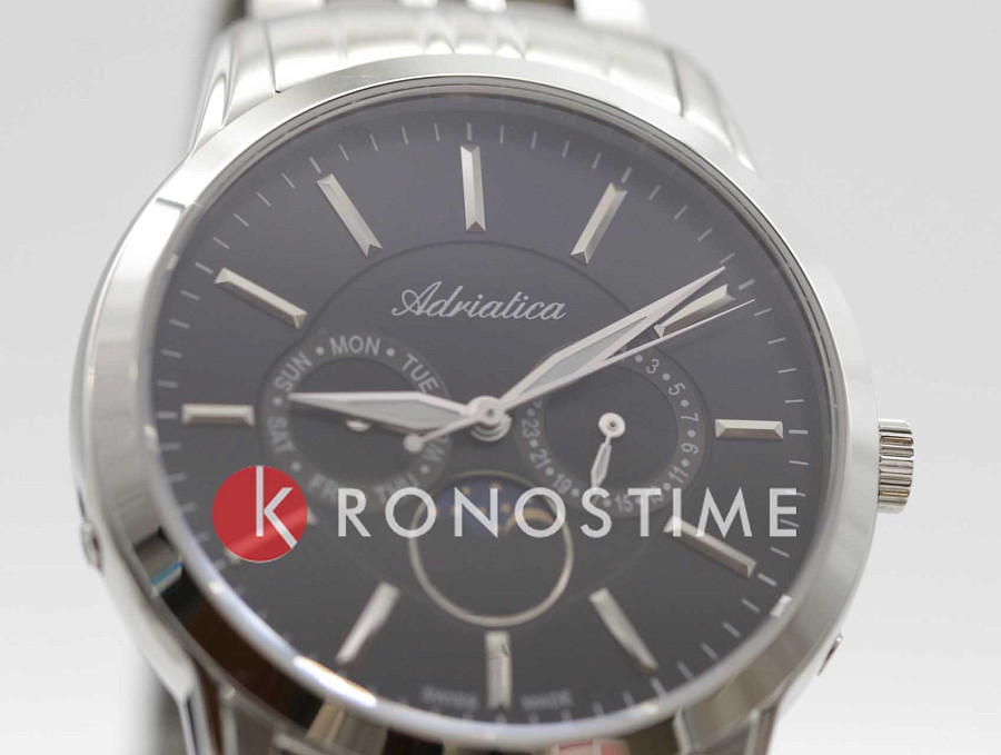 Часы Adriatica Moonphase A8306.5114QF — кварцевые, сталь металл
