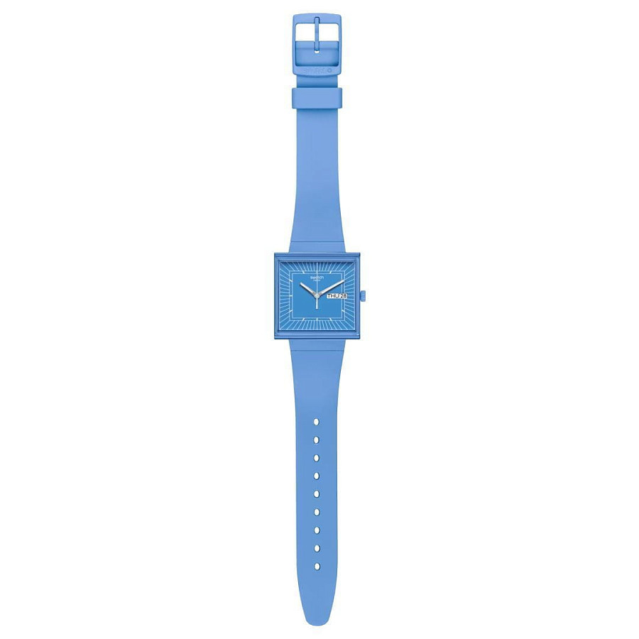 Часы Swatch Square Bioceramic Standard SO34S700 — биокерамика, Швейцария
