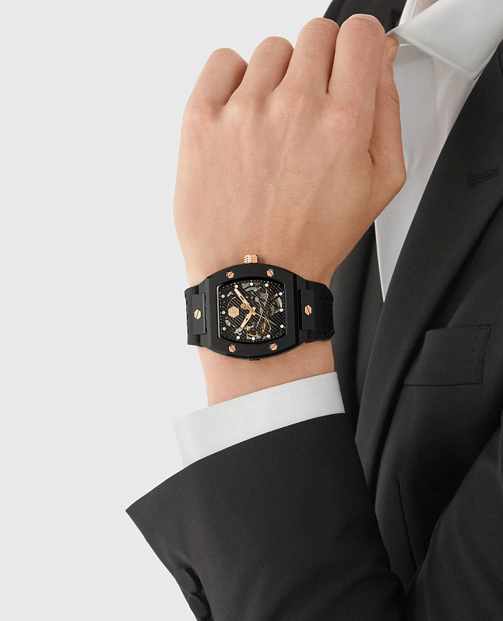Часы Philipp Plein The Skeleton Ecoceramic PWVBA0523 — механические, керамика