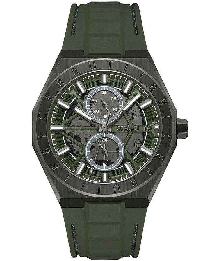 Часы Cerruti 1881 Ravello Skeleton CIWGQ0051205 — мужские, зеленый