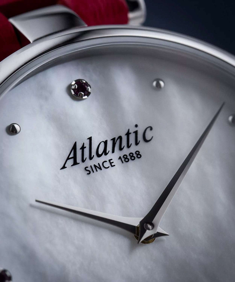 Часы Atlantic Elegance Royal Diamonds & Rubies Edition 29044.41.09 — кожаный, женские