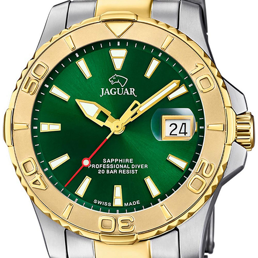 Часы Jaguar Couple Diver J970/1 — кварцевые, металл сталь