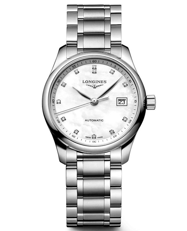 Часы Longines Master L2.257.4.87.6 — женские, белый