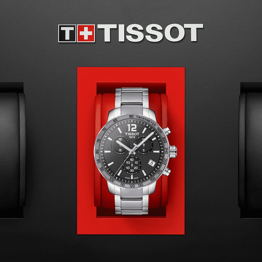 Часы Tissot T-Sport Quickster T095.417.11.067.00 — нержавеющая сталь, мужские