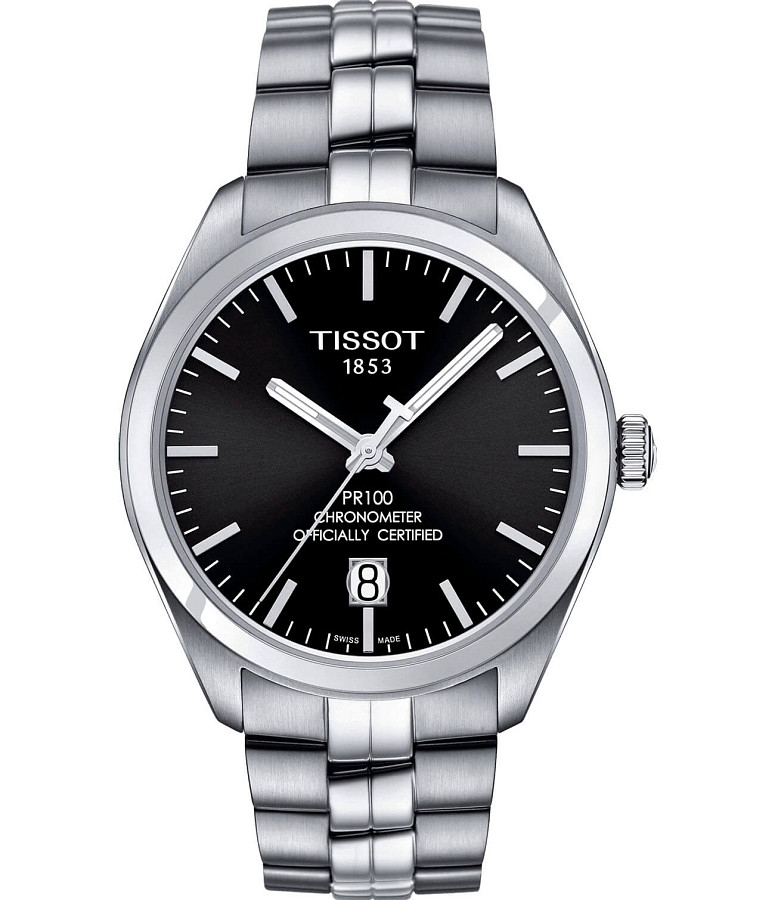 Часы Tissot PR 100 Powermatic 80 COSC T101.408.11.051.00 — мужские, черный