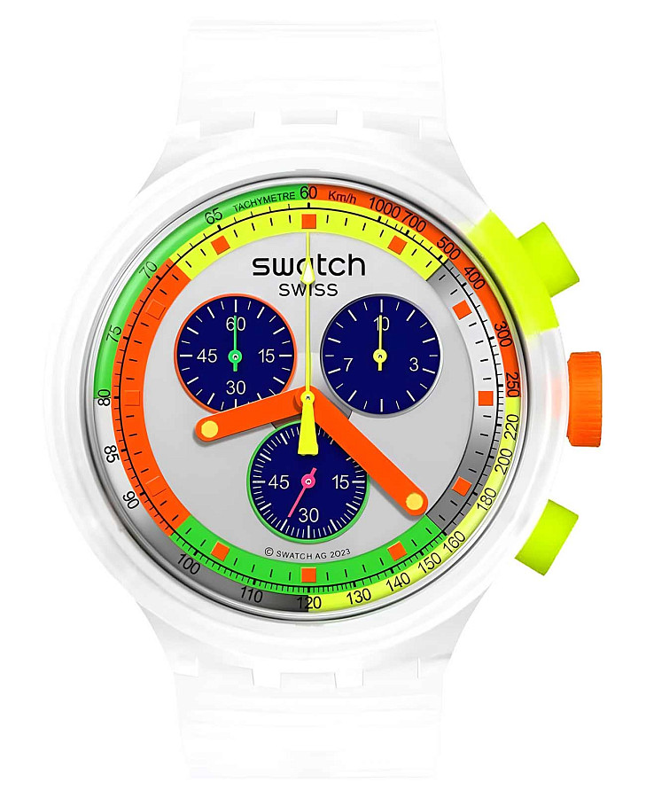 Часы Swatch Big Bold Chrono SB02K100 — мужские, цветной