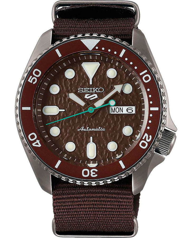 Часы Seiko 5 Sports SRPD85K1S — мужские, коричневый