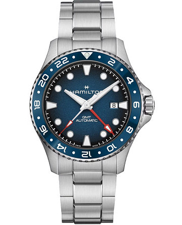 Hamilton Khaki Navy Scuba Auto GMT 43мм H82535140