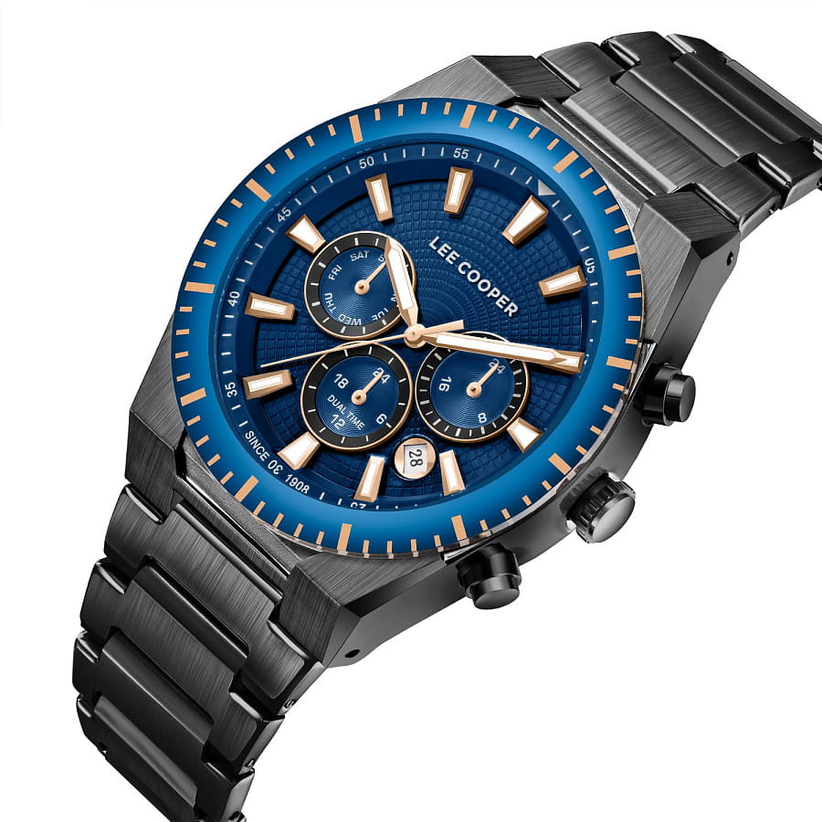Часы Lee Cooper LC08100.090 — кварцевые, металл суперметалл