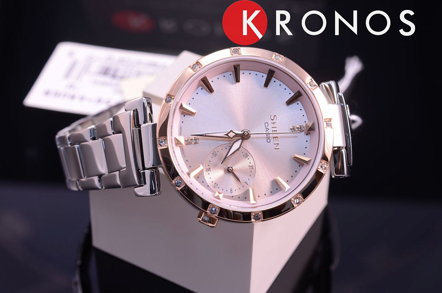 Часы Casio Sheen SHE-4051SG-4A — кварцевые, металл сталь