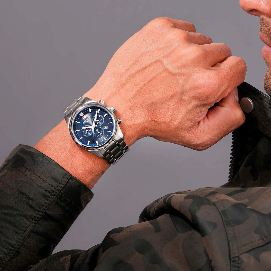 Часы Swiss Military Hanowa Air Man SMWGI0003104 — синий, сталь металл