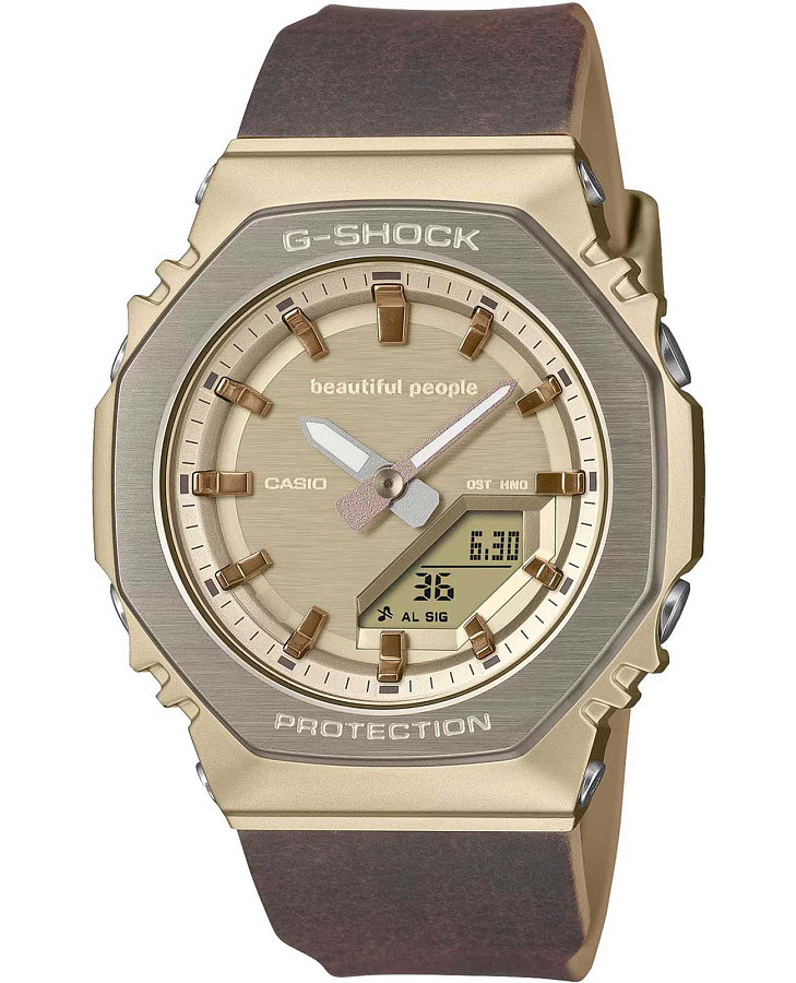 Часы Casio G-Shock GM-S2110BP-5A — мужские, бежевый