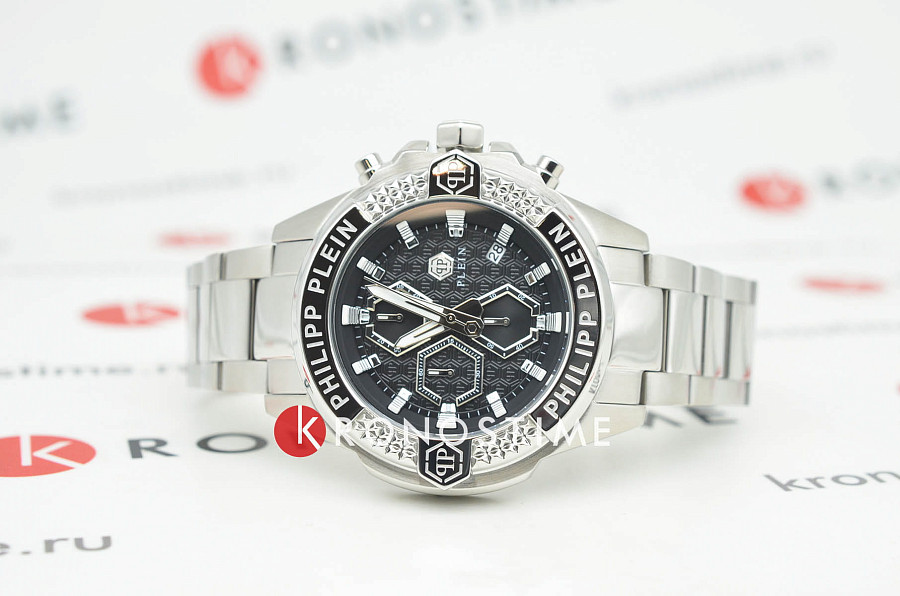 Часы Philipp Plein The $kull Chrono PWWFA0425 — кварцевые, металл сталь