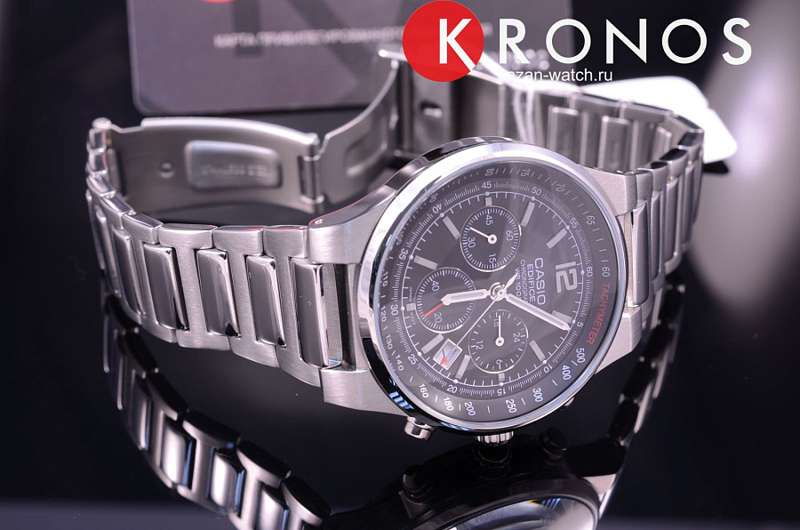 Часы Casio Edifice EF-500D-1A — черный, сталь металл