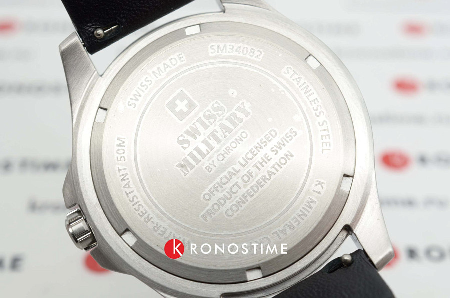 Часы Swiss Military by Chrono SM34082.06 — мужские, кожаный