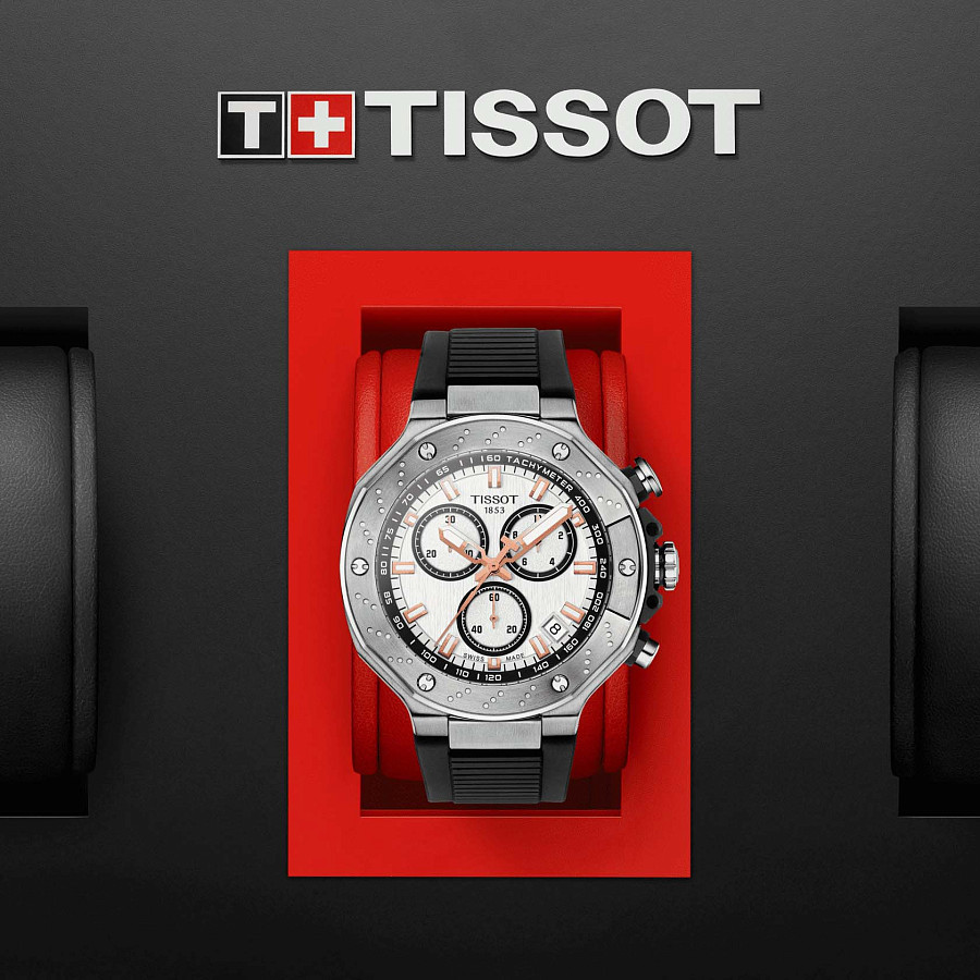 Часы Tissot T-Race Chronograph T141.417.17.011.00 — белый, металл сталь