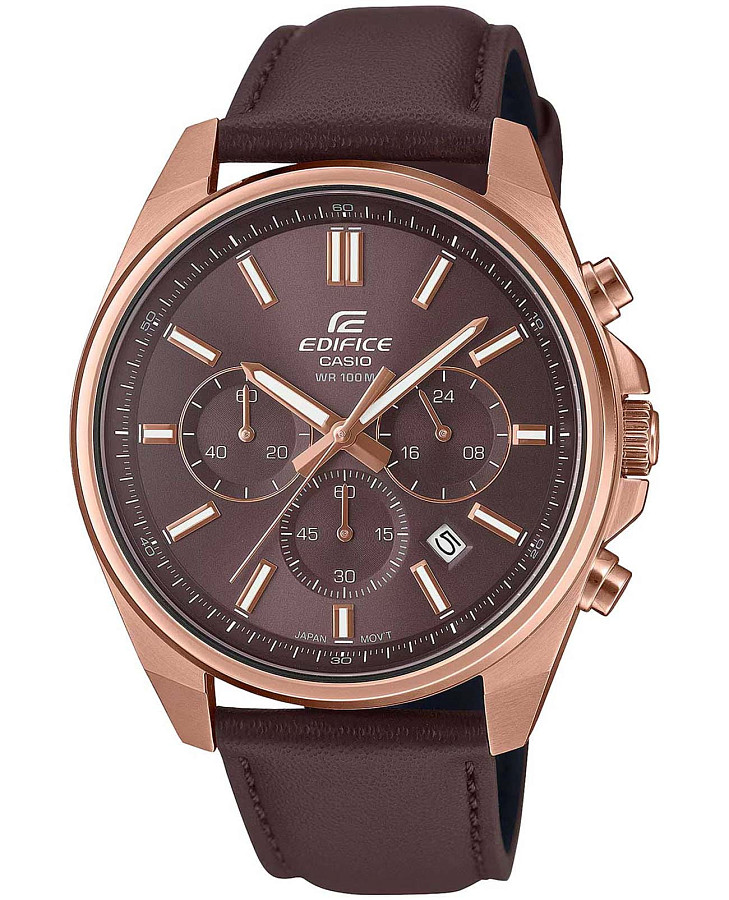 Часы Casio Edifice EFV-650CL-5A — мужские, коричневый