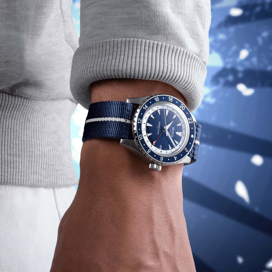 Часы Mido Ocean Star GMT Special Edition M026.829.18.041.00 — синий, механические