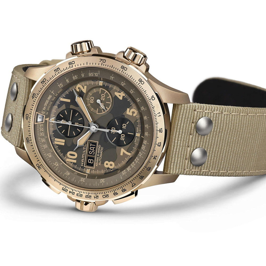 Часы Hamilton Khaki Aviation X-Wind Auto Chrono H77916920 — кожаный, мужские