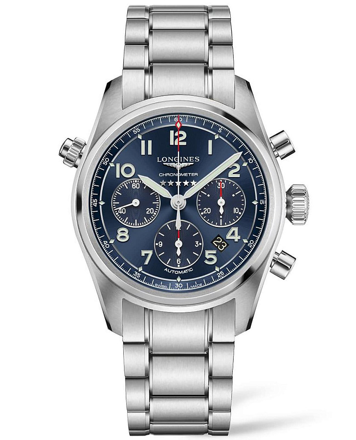 Часы Longines Spirit L3.820.4.93.6 — мужские, синий