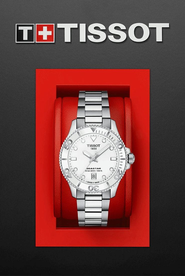 Часы Tissot Seastar 1000 T120.210.11.011.00 — серебристый, кварцевые