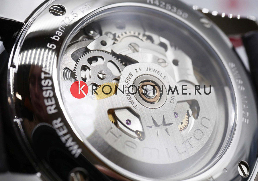 Часы Hamilton Jazzmaster Skeleton Auto H42535541 — мужские, коричневый