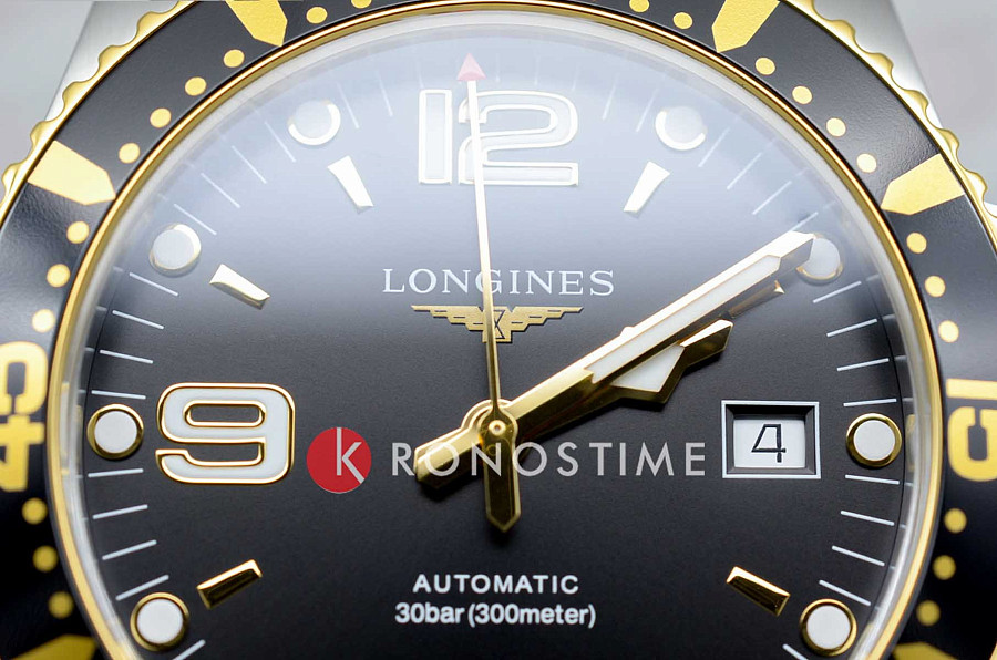 Часы Longines Hydroconquest L3.742.3.56.7 — нержавеющая сталь с pvd-покрытием, мужские