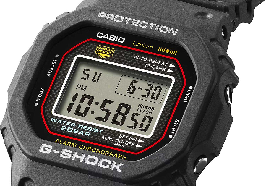 Часы Casio G-Shock DW-5000R-1A — сталь пластик, Япония