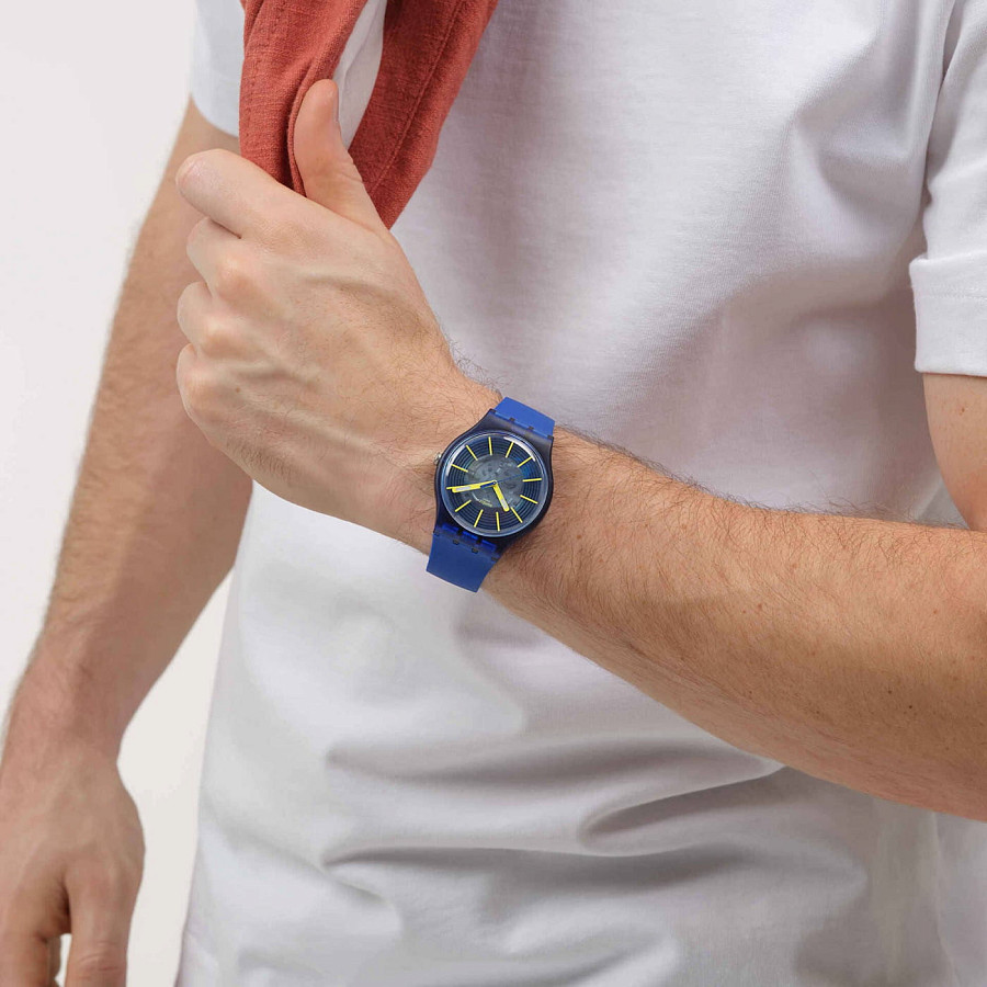 Часы Swatch Rvealed In The Depths SO29I100 — зеленый, пластик