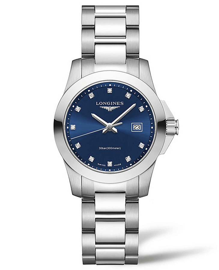 Часы Longines Conquest L3.376.4.97.6 — женские, синий