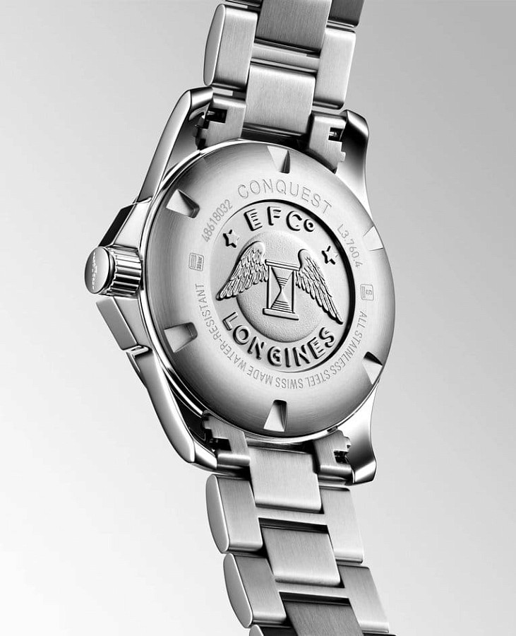 Часы Longines Conquest L3.760.4.56.6 — черный, сталь металл