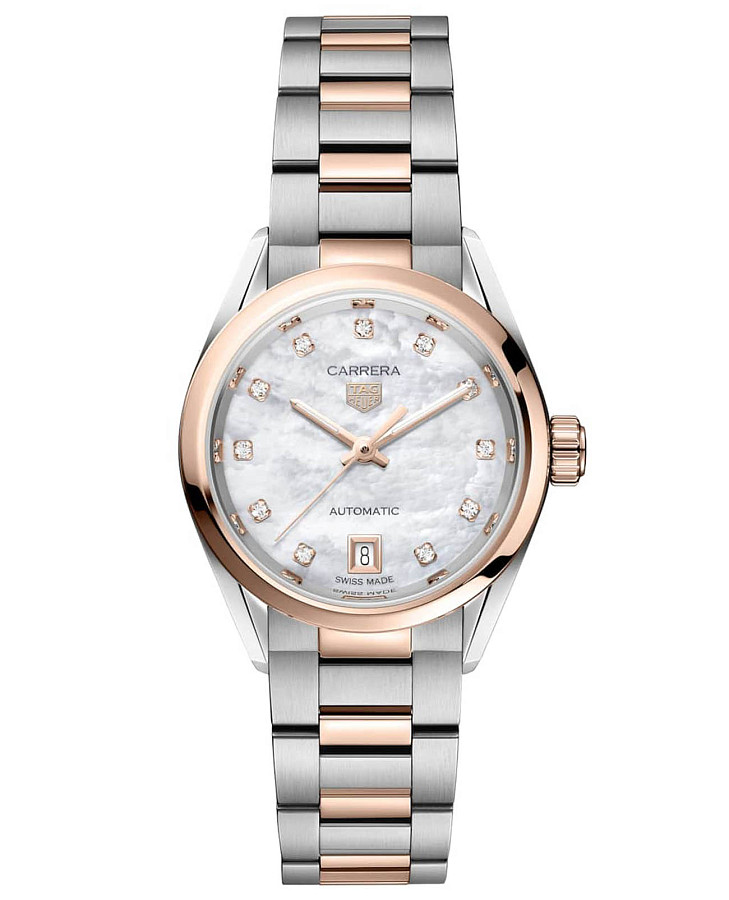 Часы TAG Heuer Carrera Date WBN2450.BD0569 — женские, перламутровый