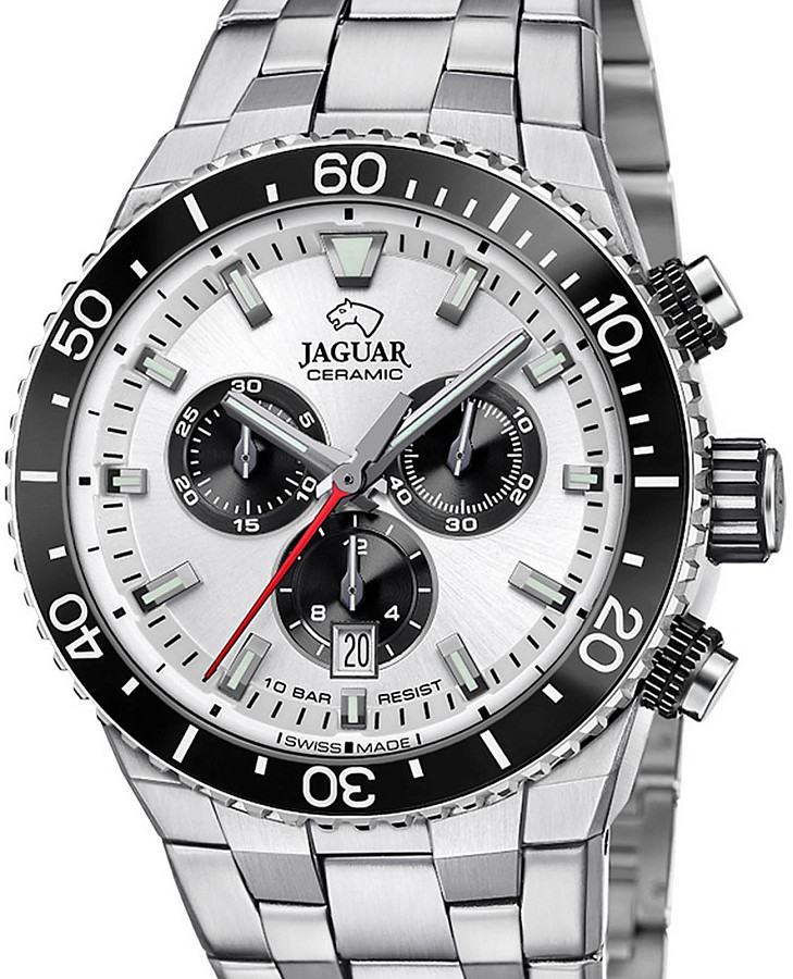 Часы Jaguar Ceramic J1022/1 — кварцевые, металл сталь