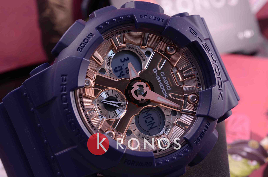 Часы Casio G-Shock GMA-S120MF-2A2 — синий, пластик