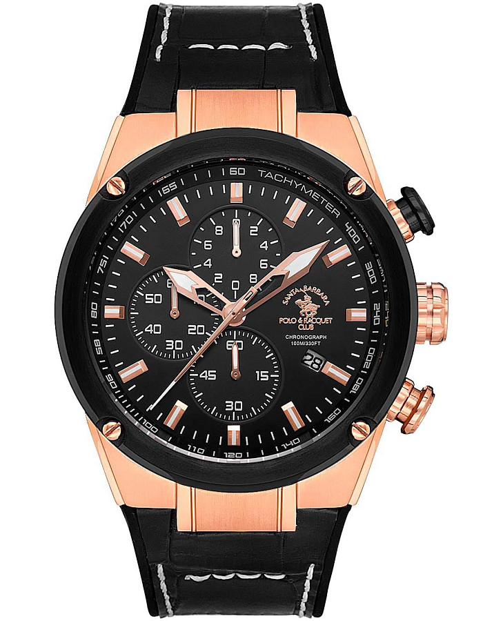 Часы Santa Barbara Polo & Racquet Club Prive SB.3.10001-1 — мужские, черный