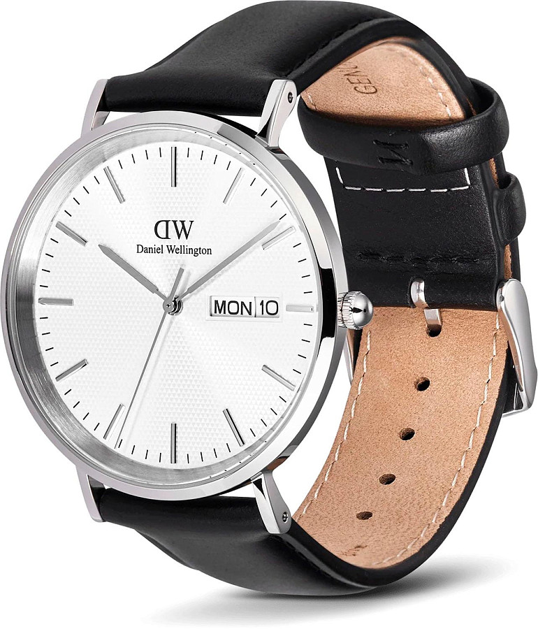 Часы Daniel Wellington Classic Day Display Sheffield Silver DW00100832 — кожаный, мужские