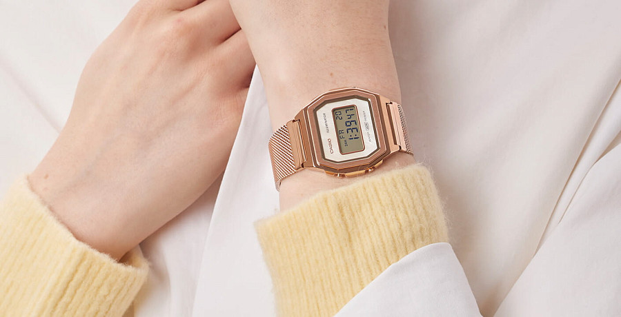 Часы Casio Collection A1000MCG-9 — серый, электронные