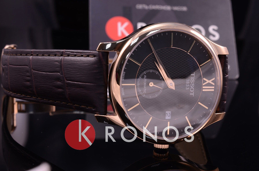 Часы Tissot Tradition Automatic Small Second T063.428.36.068.00 — мужские, кожаный