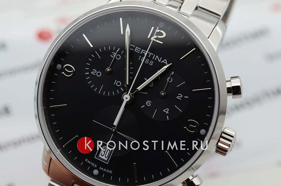 Часы Certina DS Caimano Chronograph C035.417.11.057.00 — кварцевые, сталь металл