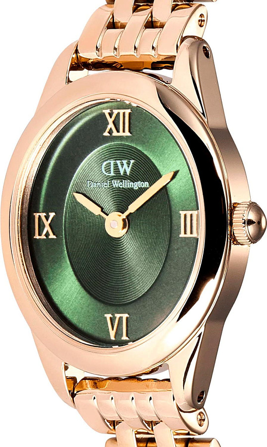 Часы Daniel Wellington Ophelia Mini Emerald Rose Gold DW00100806 — женские, нержавеющая сталь с pvd-покрытием