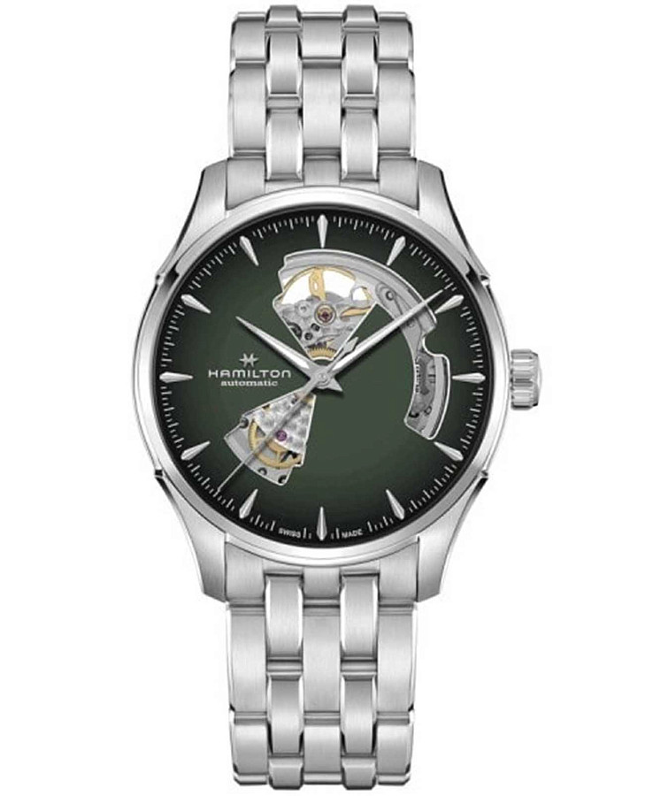 Часы Hamilton Jazzmaster Open Heart Auto H32705160 — мужские, зеленый
