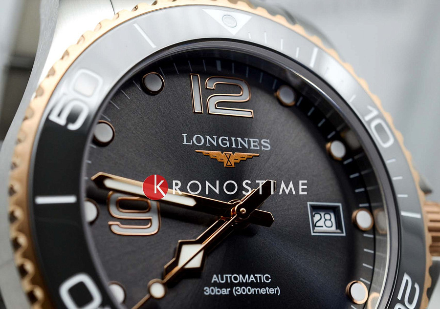 Часы Longines HydroConquest L3.782.3.78.7 — нержавеющая сталь с pvd-покрытием, мужские
